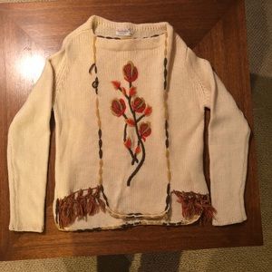 Wool sweater with design